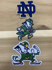 Set Of 3 Notre Dame Fighting Irish Embroidered Iron On Patches 2.5