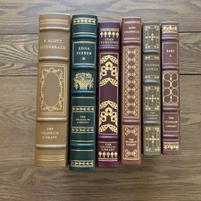 Franklin Library Lot of 6 Leather Bound Fitzgerald Ferber Turgenev Hardy  F4 picture