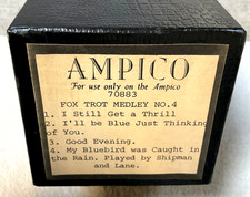 AMPICO PIANO ROLL FOX TROT MEDLEY NO 4 RECUT P/B SHIPMAN & LANE 70883 picture