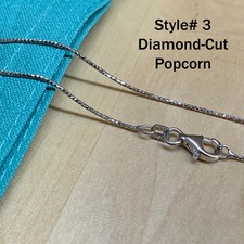 Real SILVER Unique Jewelry SOLID 925 Sterling Silver Chain Necklace Made Italy picture