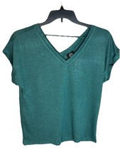 Bobeau Women's Davie Strap Detail Knit Top Teal Green Size Medium NWT picture