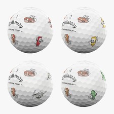 4 Callaway Chrome Tour Hot Dog Golf Balls - Brand New - Limited Edition picture