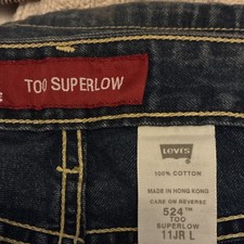 Vintage Levi's 500 Series Superlow Low Rise Dark Wash Denim Jeans Zip 5-Pocket picture