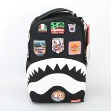 Sprayground Global Mogul Billionaire Shark Leather Bag Backpack Patches & Badges picture