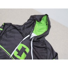 Striker Ice UNRL Silk Series Hoodie Mens Large Gray Lime Green  Pullover picture