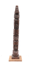 HUGE Northwest Coast Totem Pole Rare Signed Larry Rudick 23