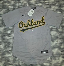 Nike MLB Cooperstown Reggie Jackson Oakland Athletics Jersey Grey NWT picture