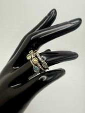 EFFY BH Sterling Silver/18K Split Multi Gemstone Ring - Size 7 picture
