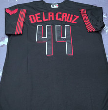 Elly De La Cruz #44 Reds City Black Cool Base Sewn Stitched Jersey. picture