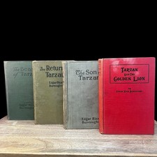 Tarzan, 4 Book Lot by Edgar Rice Burroughs, Vintage Hardcovers (1910s-20s) picture