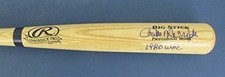 Bake McBride Philadelphia Phillies Signed 1980 WSC Baseball Bat JSA 133633 picture