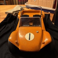 Vintage Cox .049 Gas Powered Dune Buggy Orange Metal Flake Tether Car As Is picture