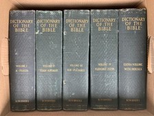 A Dictionary of the Bible Hastings 5 Vol Complete Set 1902-04 Theology Scribner picture