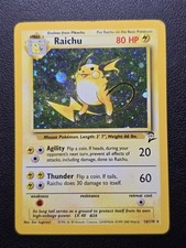 Raichu 16/130 Holo Rare Base Set 2 Pokemon Card picture