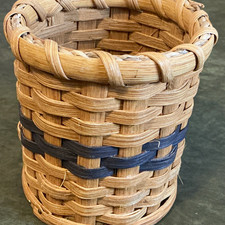 Vintage Handmade Splint Split Oak 4” Basket Apple Creek OH by Jonas Miller 06 picture