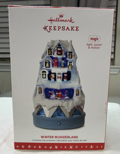 Winter Wonderland 2016 Hallmark Tabletop Ornament Motion Light Sound QGO1061 picture