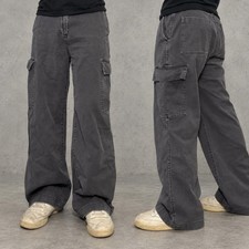 Gap Faded Charcoal Baggy Cargo Pants picture