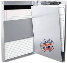 Portapapeles de aluminio con almacenamiento (tamaño carta), reciclable picture