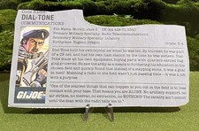Vintage 1986 G.I. Joe DIAL-TONE v2 File Card S. MISSION BRAZIL Filecard GI ARAH picture