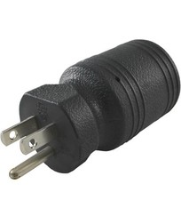 30111-BK Locking Adapter U.S. 3 Prong Male Plug To 15 Amp Locking Female Conn... picture