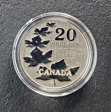 CANADA 2011 $20 SILVER COIN MAPLE LEAF 0.9999 1/4 OZ UNC picture