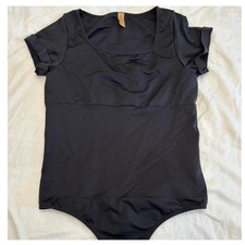Shapellx Bodysuit Women 3XL/4XL Black NWOT Short Sleeve Scoop Neck Compression picture