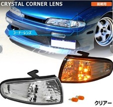 78WORKS Crystal Clear Corner Lamps Light Pair for Nissan Silvia S14 Zenki J286CL picture