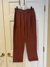 NWT Sundry for Evereve Striped Pull On Pants Cotton Terracotta Size 2 M (8-10) picture