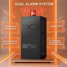 6.5 Cub Large Home Safe with Hidden Button, Dual Alarm System, Heavy Duty Steel, picture