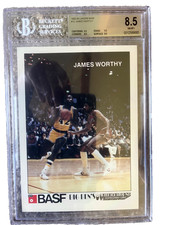 1982-1983 BASF Lakers #42 JAMES WORTHY RC  BGS 8.5 picture
