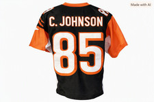 CUSTOM UNSIGNED CHAD JOHNSON BLACK JERSEY XL picture