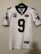 Reebok New Orleans Saints  Super Bowl Jersey Boys Brees #9 NFL Football Sz L picture