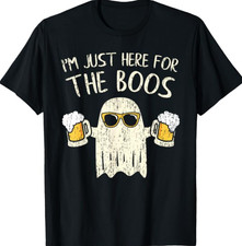 Im Just Here for the Boos Funny Halloween Ghost T-Shirt picture