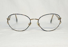 Vintage Robert Claude 102 Eyeglass 54-17 Gold Floral Multicolor Frames Only picture