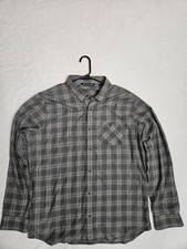 ⛳️ TravisMathew Grey Plaid Long Sleeve Button Down Shirt | Golfcore Preppy XL picture