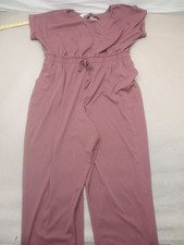 NWT Maurices Size XXL Women Mauve Zip Drawstring One Piece Comfy Jumsuit 747 picture