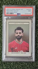 2024 MOHAMED SALAH #'d /35 FUTERA UNIQUE HERITAGE Gold PSA 9 Mint GOAT picture