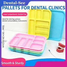 Dental Plastic Divided Instrument Set Up Flat Tray Trays Autoclavable picture