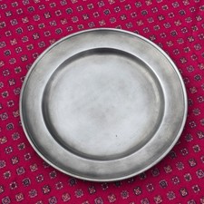 Beautiful 18th Century 22cm very heavy Pewter Plate weighing a massive 371 grams picture