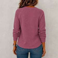 Women’s Top Long-sleeve Button-front Loose-fit Stylish & Comfortable Top picture