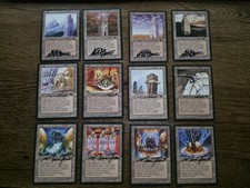 Tron lands 12 cards all Signed Poole, Tedin, Maddocks Urzas lands Magic MTG picture