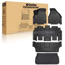 Fits 2017-2025 Chrysler Pacifica/Voyager TPE 3D Floor Mats & Trunk Cargo Liners picture