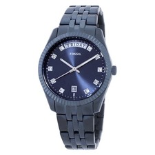 Fossil Scarlette Quartz Crystal Blue Dial Ladies Watch ES5476 picture