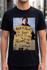Men's Black Funny Trump Graphic Print Crew Neck Short Sleeve T-Shirt picture