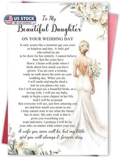 Sentimental Wedding Day Card for Daughter, Heartfelt Wedding Gift from Mom, Dad, picture