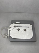 Balenciaga Le Cagole Small White Arena Leather Coin Pouch BRAND NEW picture