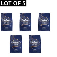 Lavazza Super Crema Whole Bean Coffee Medium Espresso Roast 22 oz Bag LOT OF 5 picture