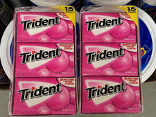 Trident Bubblegum Sugar Free Chewing Gum ~ 15 CT / 14 PC ( 2 packs) picture