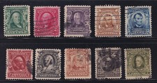 MATT'S STAMPS US SCOTT #300-309 PROMINENT AMERICANS ISSUES OF 1902-03 USED CV$47 picture