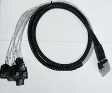 High Quality Internal SlimSAS SFF-8654 to 8 x SATA Breakout Forward Cable 1M NEW picture